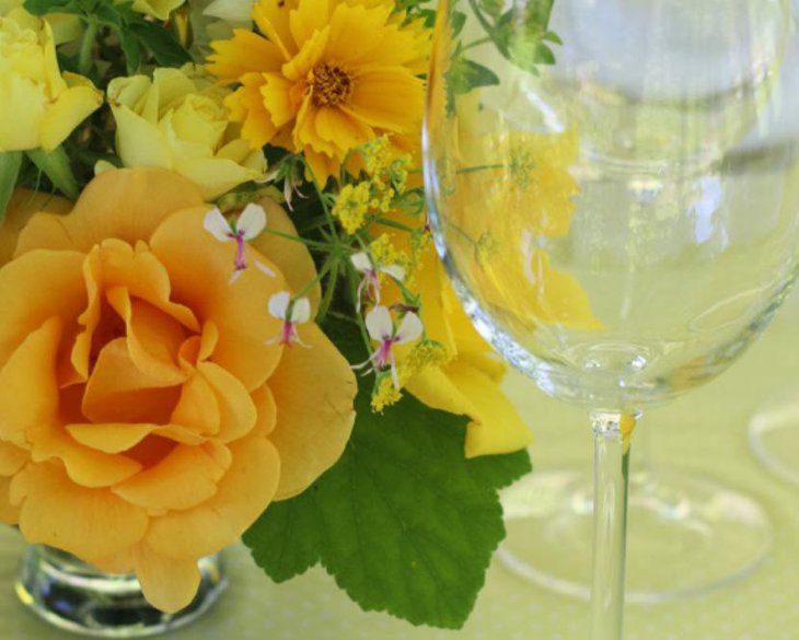 place name card with beautiful natural flowers