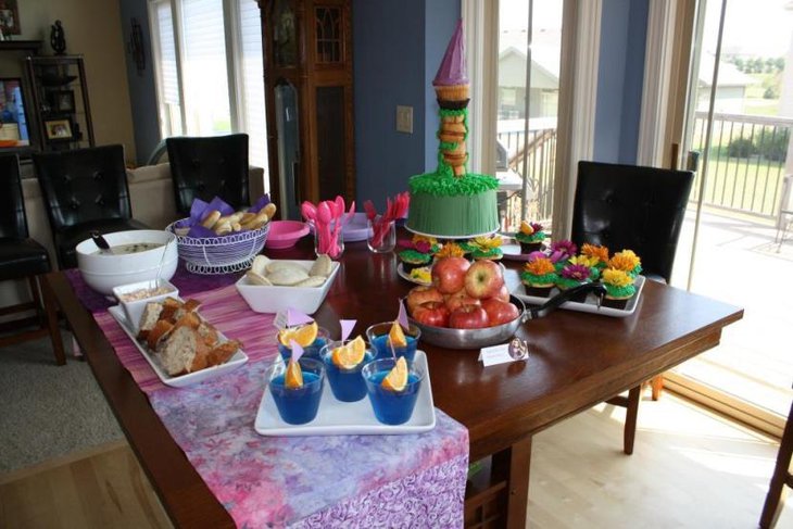 Rapunzel Inspired Birthday Snack Table Decor