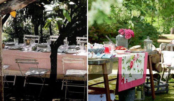 Remarkable guest table setup for outdoor summer party