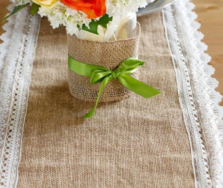 Romantic lacy DIY table runner