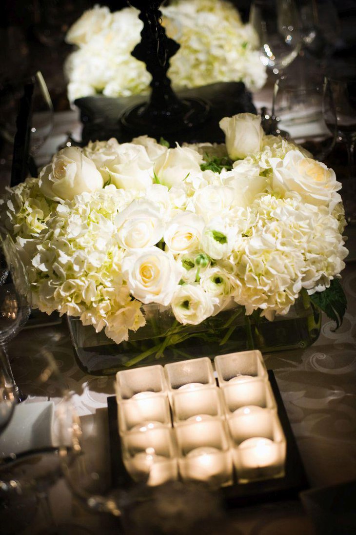 Rose and Hydrangea Centerpiece