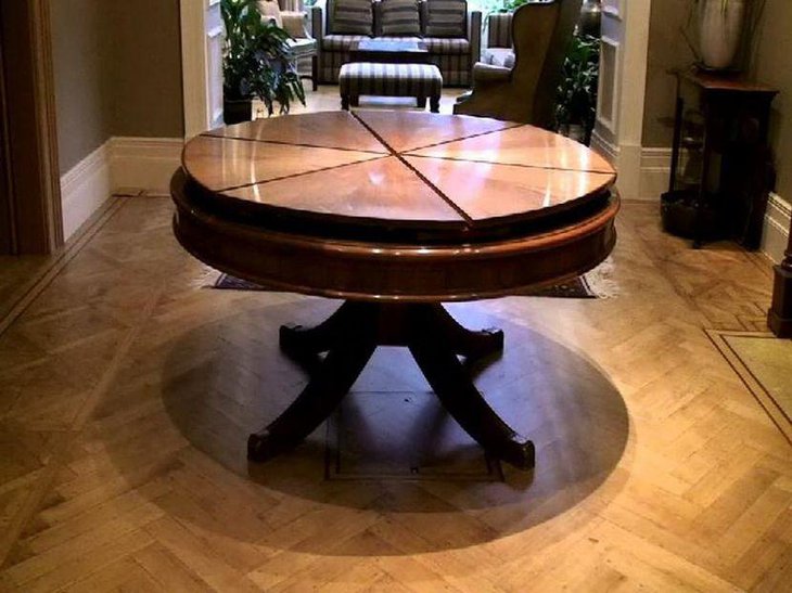 Round Expandable Dining Table For Small Space