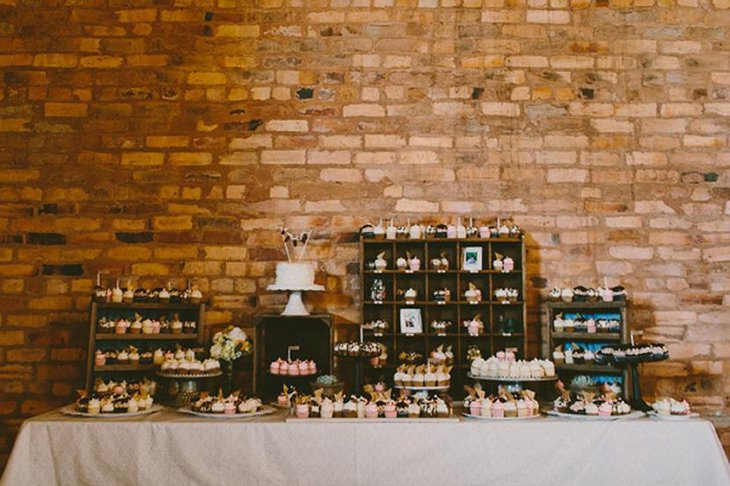 Rustic Lavish Wedding Dessert Table