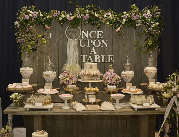 Rustic Magical Land Wedding Dessert Table