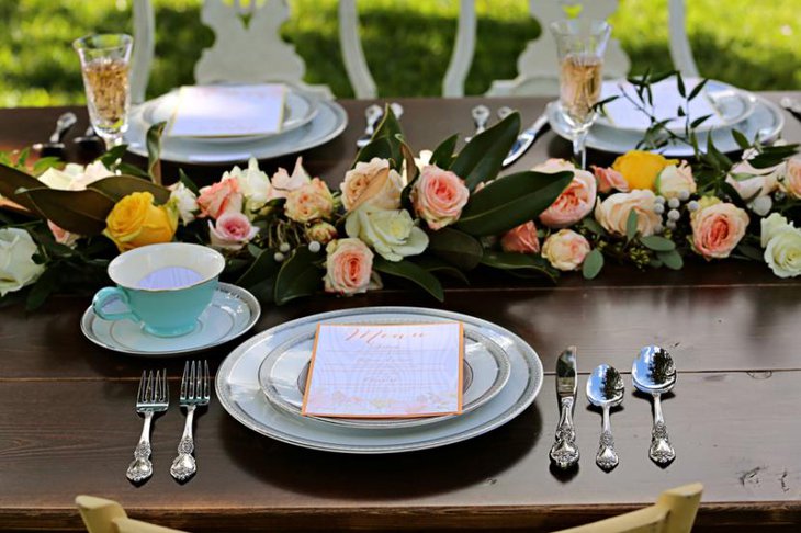 Rustic Wedding Table Ideas Colorfully modern shabby chic Spring wedding