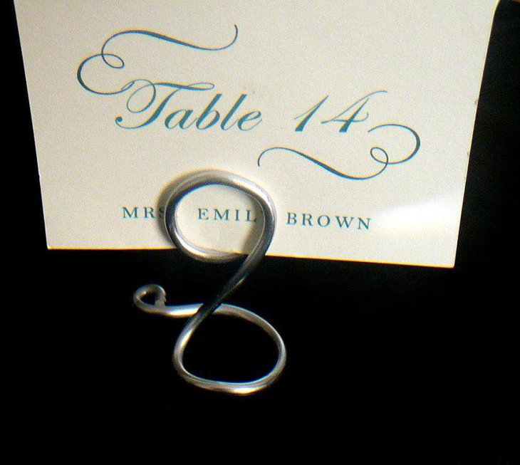 Small Silver Place Card Holders