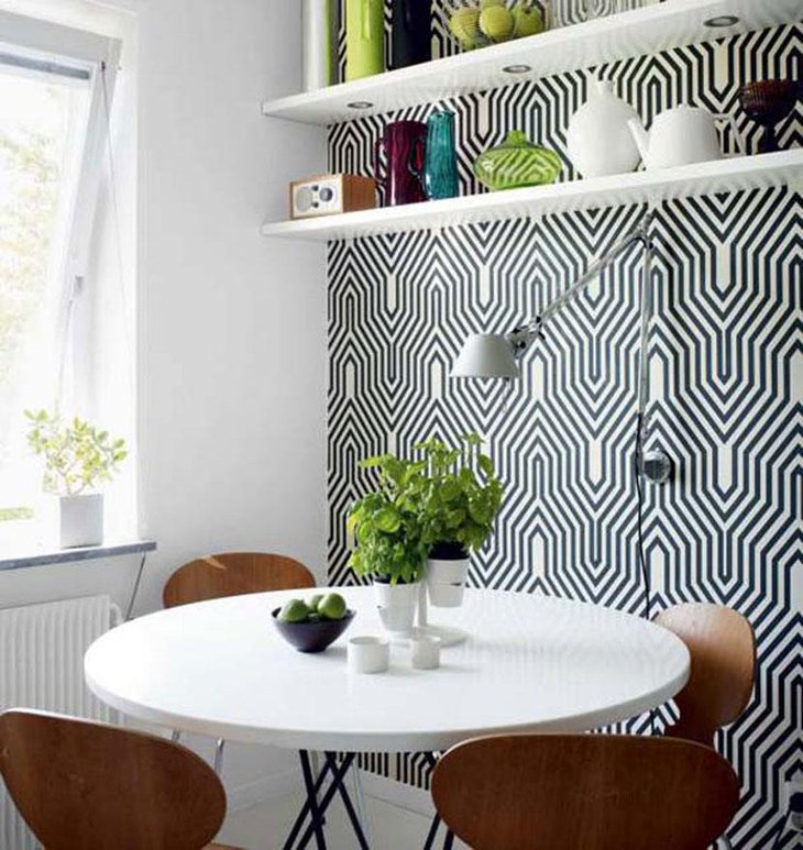 Small White Round Dining Table