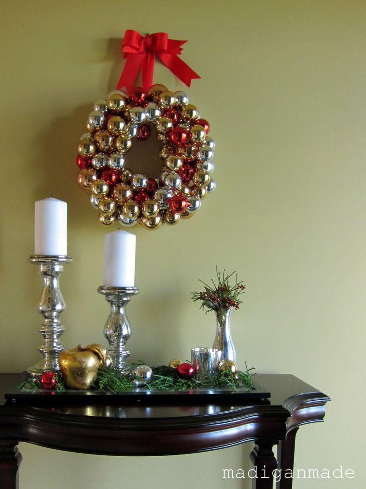 Spectacular silver sconces and white candles decorated on this table