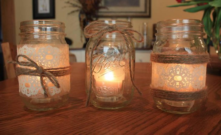 Spider Mason Jar Votives