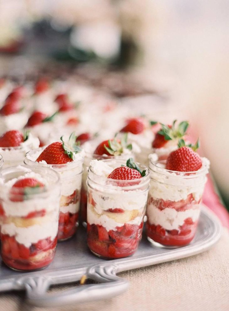 Strawberry Shortcake Jars For Buffet Table