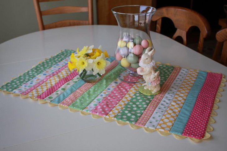 Strips Colorful Easter Table Runner