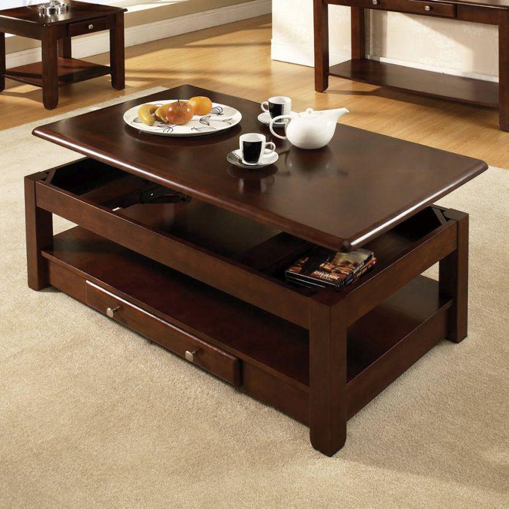 Stunning cherry lift top coffee table