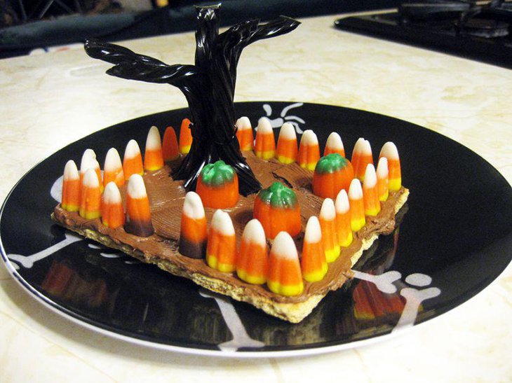 Stunning edible tree Halloween centerpiece