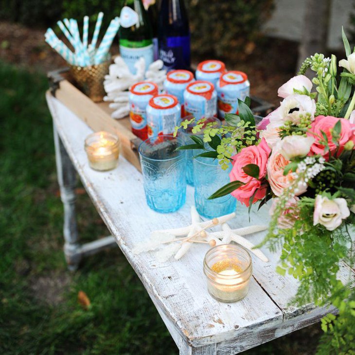 Stunning flower decor for outdoor party