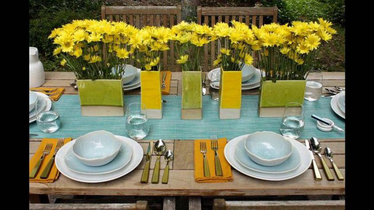 Stunning sunflower arrangement for summer garden party