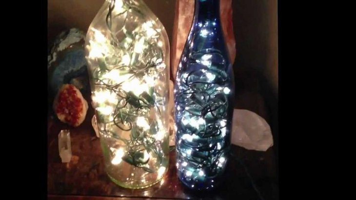 Stunning Wine Bottle Centerpieces Filled With Lights