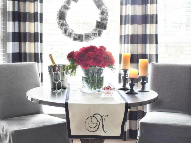 Stylish DIY no sew monogrammed table runner