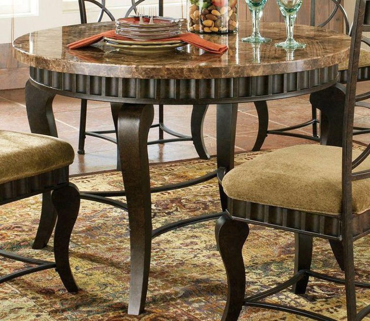 39 Elegant Granite Dining Room Table Ideas | Table Decorating Ideas