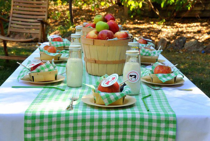 Summer themed garden party food table idea