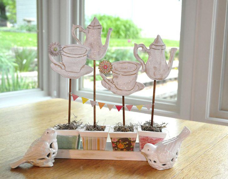 Sweet DIY tea party centerpiece