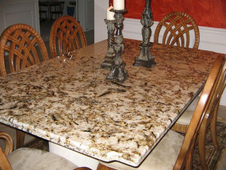 Textured granite top kitchen table