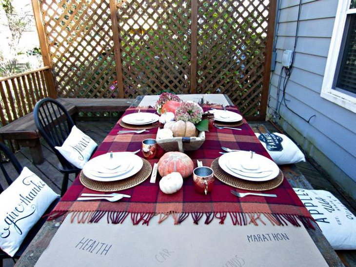 Thanksgiving Brown Paper Table Runner