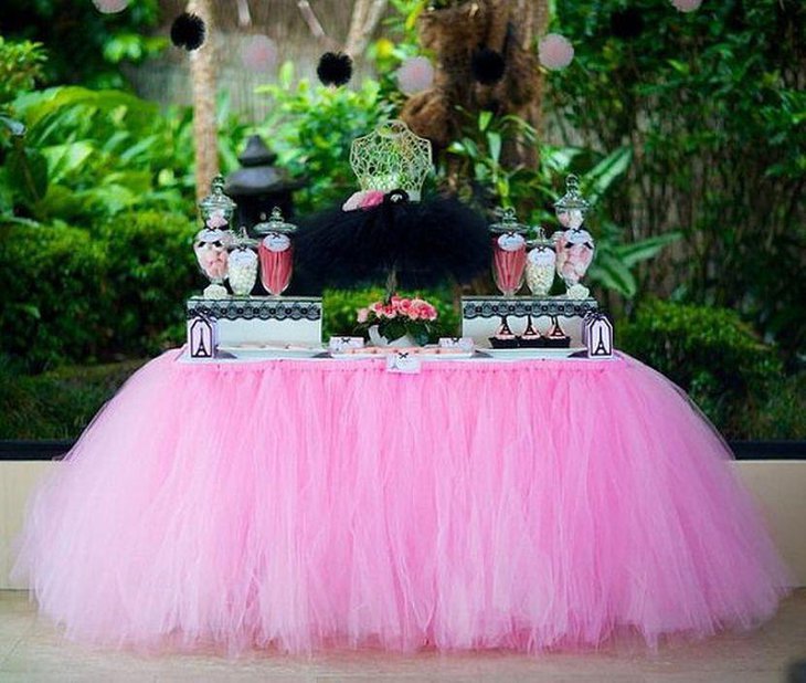 Tutu themed baby shower for girls