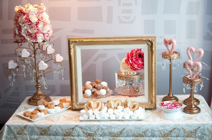 Unique Artistic Wedding Dessert Table