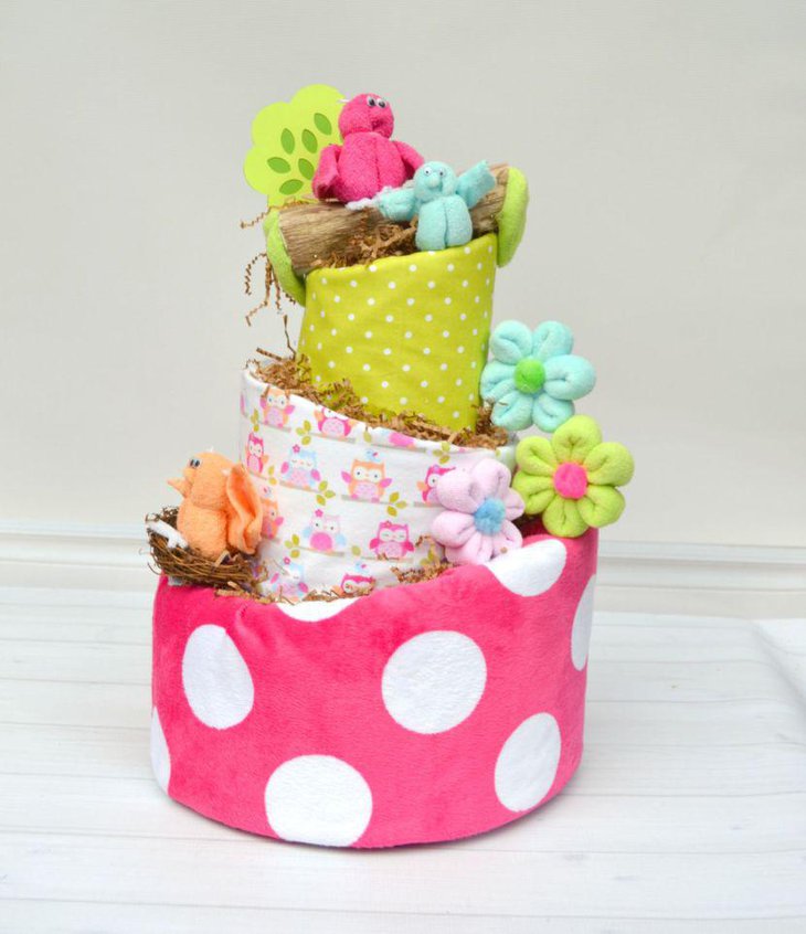 Unique diaper owl centerpiece