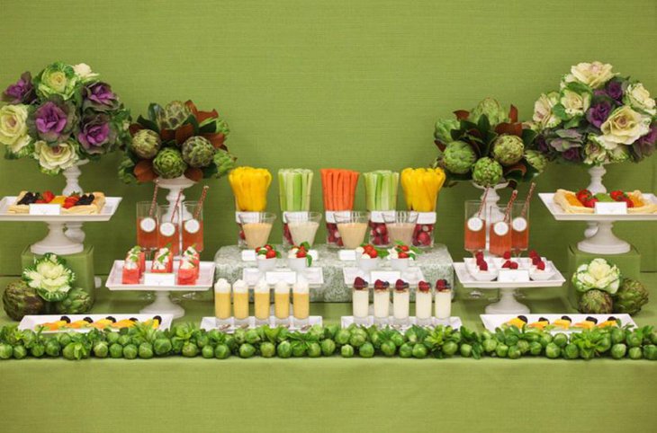 Unique Organic Wedding Dessert Table