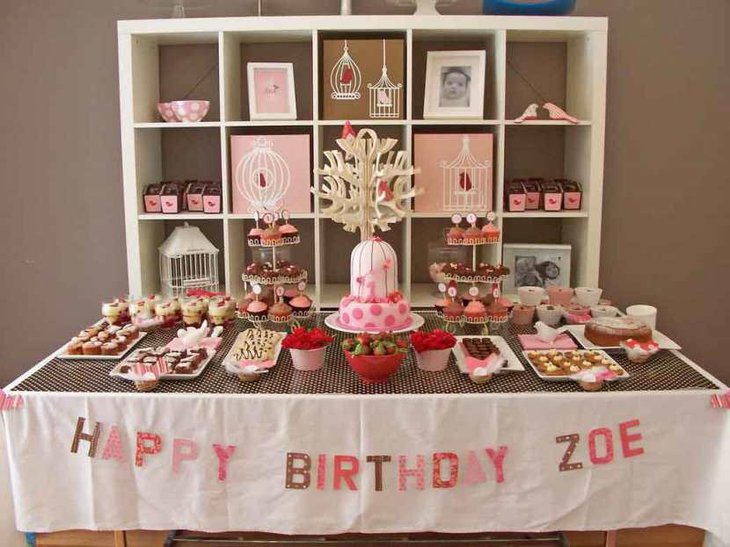 Unique Vintage Themed Birthday Snack Corner Decor