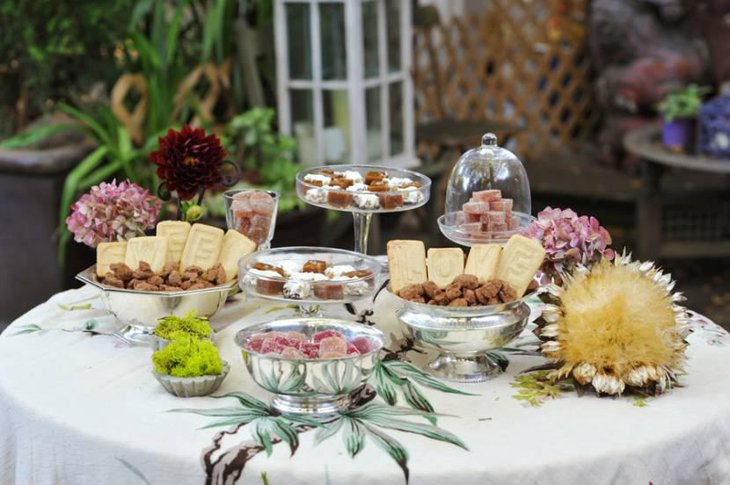 Vintage Dessert Table For Wedding