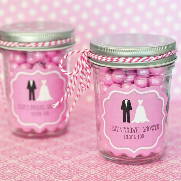 Wedding Shower Personalized Mini Mason Jars