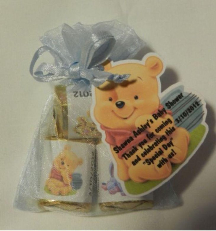 Winnie The Pooh themed baby shower gift pack favors